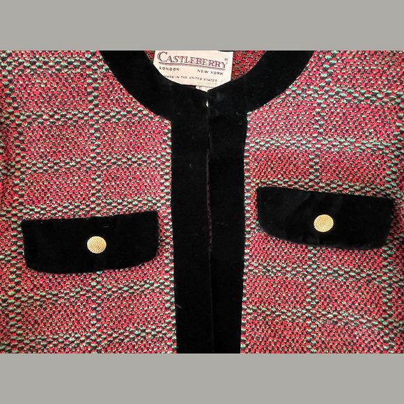 Castleberry Mod Geometric Design Knit Jacket - Picture 3 of 7